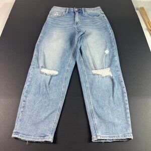 Lovervet Jeans Women's Measured 28x26* High Rise Barrell Light Blue Denim Tag 27